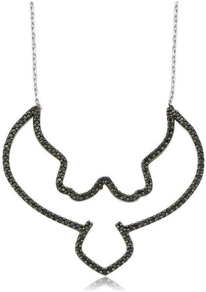 Gümüş Kara Kartal Bayan Kolye