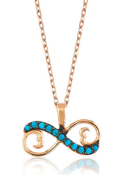 Gümüş Kalpli Sonsuzluk Bayan Kolye