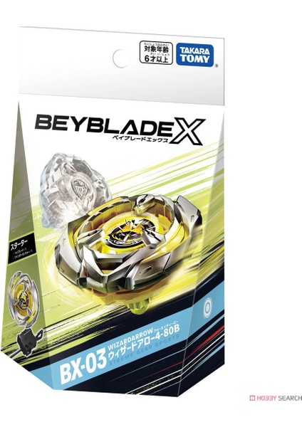 Takara Tomy Beyblade x Bx-03 BX03 Starter Wizard Arrow Wizardarrow 4-80B  Fırlatıcılı En Yeni Seri