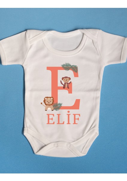 Patobaby Pamuklu Bebek Zıbını Isime Özel Elif Yazılı