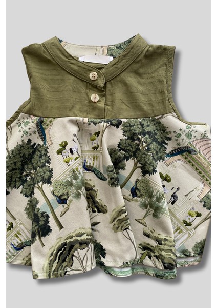 Turuncu Gardrop 4-8 Yaş India Desenli Bluz Ispanyol Kot Kız Çocuk Takım Yeşil fiyatları