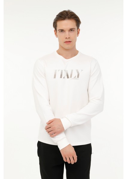ml Owen 16ITL1065 4fx Kırık Beyaz Erkek Sweatshirt