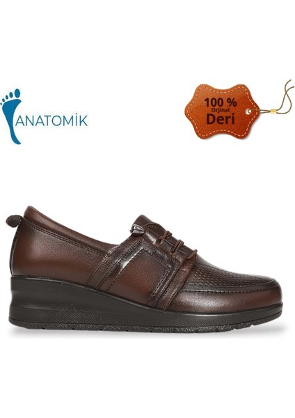 1855-415011 Deri Anatomik Tabanlı Kadın Mevsimlik Ayakkabı - NKT01855-KAHVERENGI-36 fiyatları