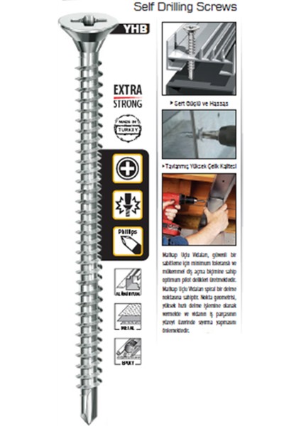 Matkap Uçlu Vida 3,9 x 32 mm ( 1000 Adet )