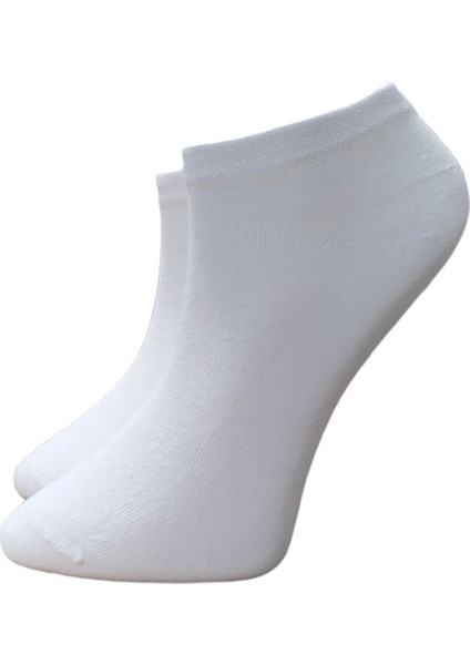 Premium Natural Socks Erkek-Bayan Bambu Beyaz  Patik Çorap  12'Li(Soft Yıkama)(Parfümlü)(Imalattan)