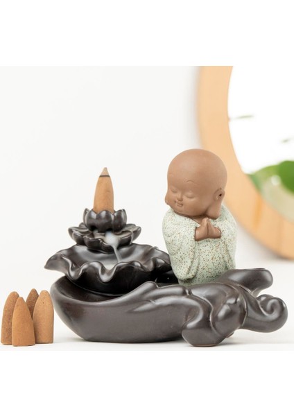 Zen Buddha Temalı Geri Akışlı Tütsülük