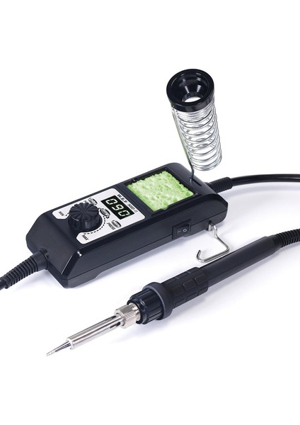 Wep 908D-II Isı Ayarlı Dijita Lehim Havya Istasyonu Makinası Tutacak+Temizleme Süngerli