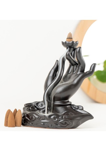 Zen El Lotus Temalı Geri Akışlı Tütsülük