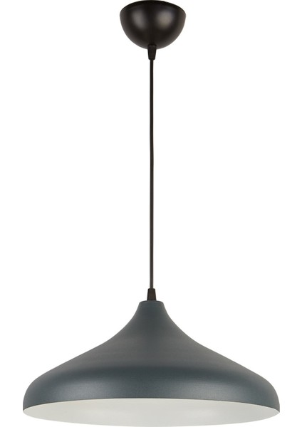 18 x 32 Nil Özel Tasarım Modern Dekoratif Cafe Mutfak Salon Antrasit Içi Beyaz Sarkıt Tekli Avize E fiyatları