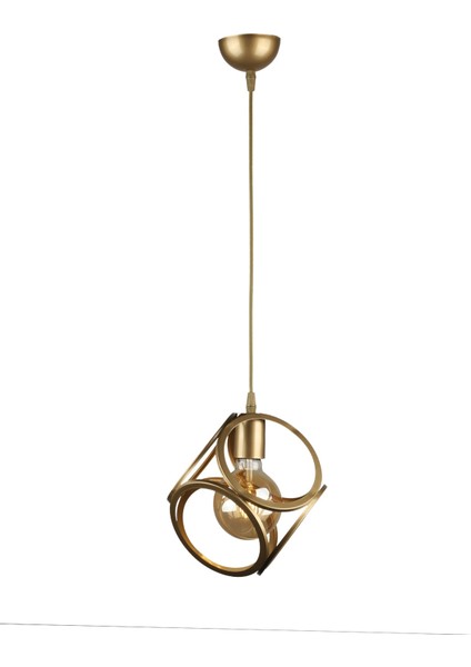 Tek Ebat Lingo Tekli Avize Eskitme Metal Tekli 71-80 cm 1 E27 Altın