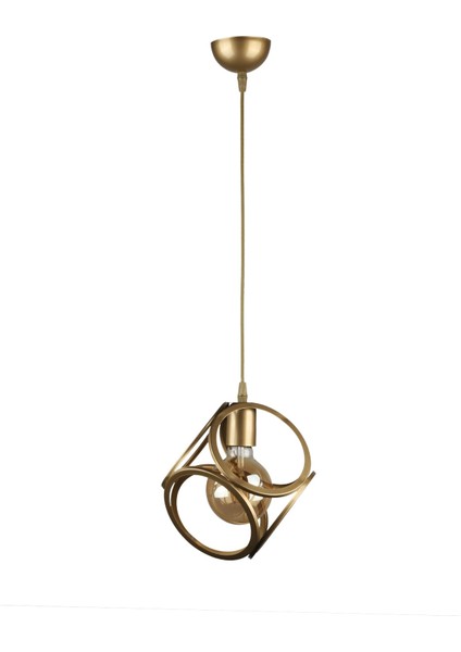 Tek Ebat Lingo Tekli Avize Eskitme Metal Tekli 71-80 cm 1 E27 Altın