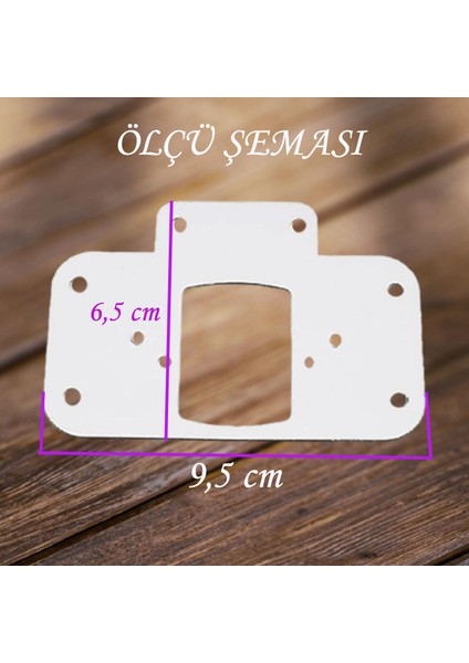 Dolap Kapak Taş Menteşe Tamir Sacı Pratik Onarım Kiti Beyaz Metal Yuva Tablası 6.5 x 9 cm