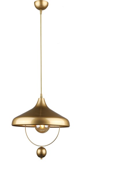 Modern G?ksel Tekli Avize Eskitme 1 Metal 91-100 cm Tek Ebat E27 Altın