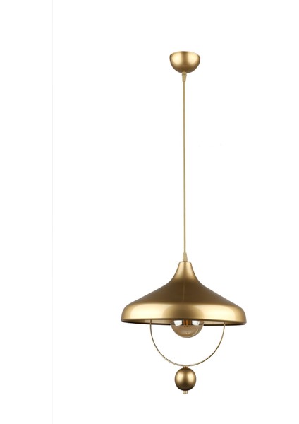 Modern G?ksel Tekli Avize Eskitme 1 Metal 91-100 cm Tek Ebat E27 Altın