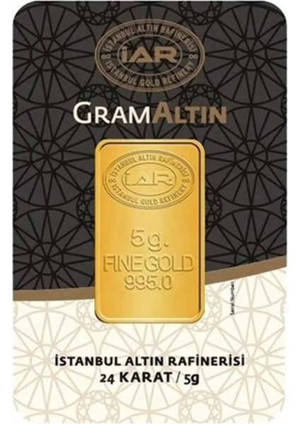 5 Gram 24 Ayar Külçe Gram Altın Ziynet Gold