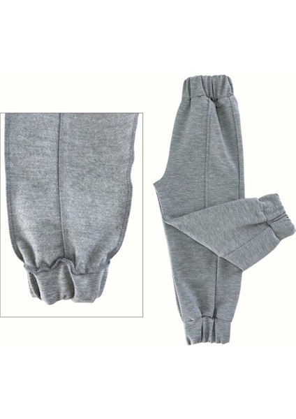 2 Iplik Şardonlu Kumaş Eşofman Altı Kolej Gri Oversize fiyatları