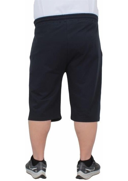 Erkek Büyük Beden Penye Şort Good Fight 24632 Lacıvert modelleri