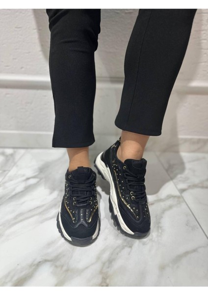 Mendels Siyah Troklu Kadın Sneakers fiyatları