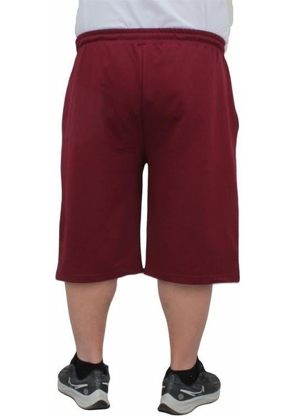 Büyük Beden Erkek Penye Şort Line 24626 Bordo modelleri