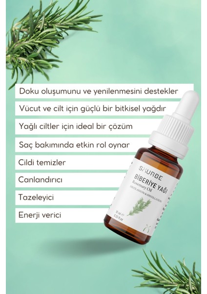 Biberiye Yağı %100 Doğal Bitkisel Uçucu Yağ Rosemary Oil 10ML fiyatları
