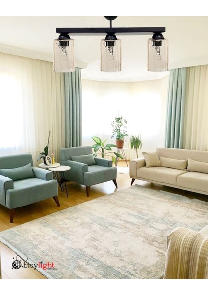 Cam Dora Dizilone Glass 3 Salon Antre Cam Avize Siyah E27 3 20 -34 cm Modern 49 x 66 fiyatları