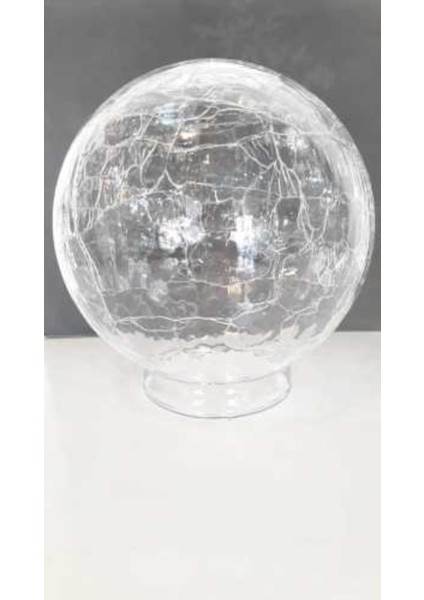 E27 Osmanlı Avize Camı Şeffaf Çatlak Desenli(Ağız Çapı 7,5-8 Cm) Cam 14 Turuncu Eskitme 35 - 50 Ant