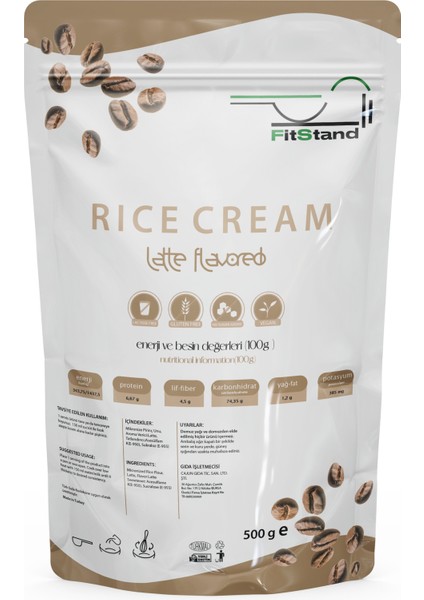 Rice Cream  Pirinç Kreması - Latte Aromalı Pirinç Unu 500 gr