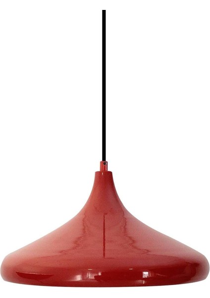18 x 32 Nil Modern Metal Salon - Mutfak - Cafe Sıvama Kırmızı Tekli Avize Mutfak Metal 51-60 cm E27