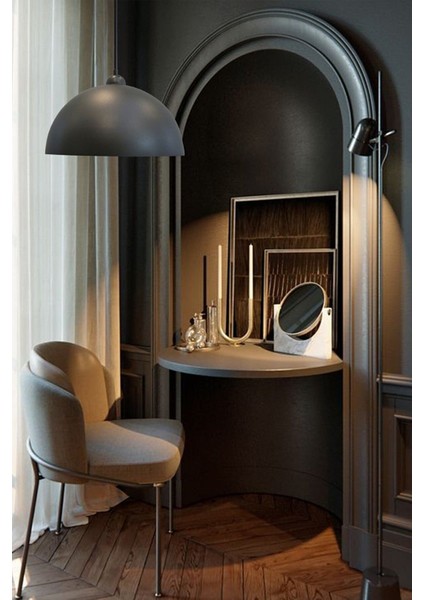 Siyah Luppo Modern Tasarım Metal Siyah Içi Siyah Cafe - Mutfak Tekli Avize Modern E27 Metal 1 Mutfa fırsatları