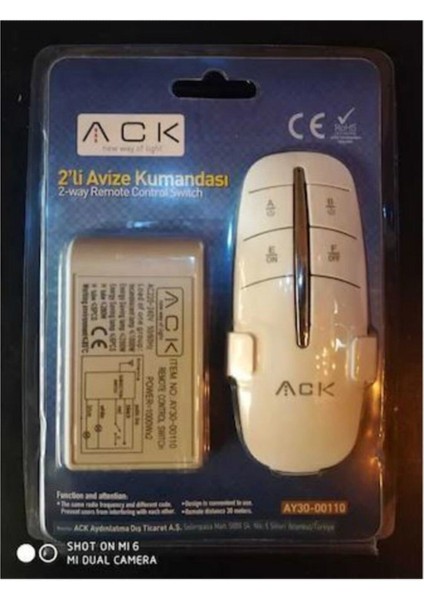 2 Avize Kumandası 2'li AY30-00110