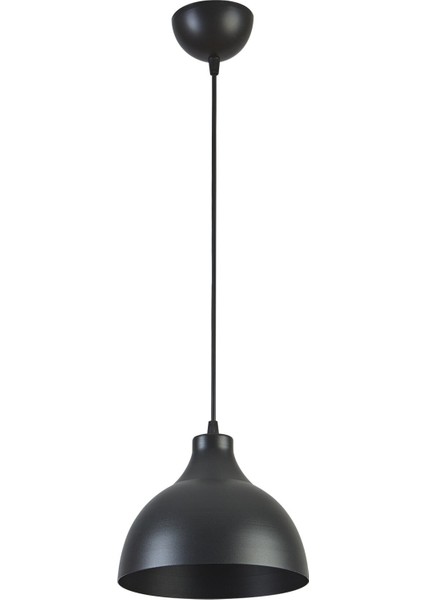 Metal Vega Modern Tasarım Cafe Mutfak Salon Siyah Renk Tekli Avize (20CM Çap) Siyah E27 100 x 18 Mu fiyatları