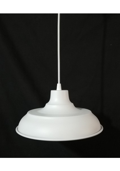 E27 Beyaz Metal Avize Çap 25 cm Kafe Pastane Ofis Çocuk Odası Genç Odası 1 Metal Beyaz fiyatları
