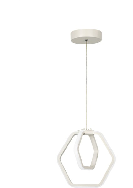 51-60 cm Alena 3 Renk Ledli Tekli Avize Beyaz 1 LED Alüminyum Tek Ebat Modern Beyaz fiyatları