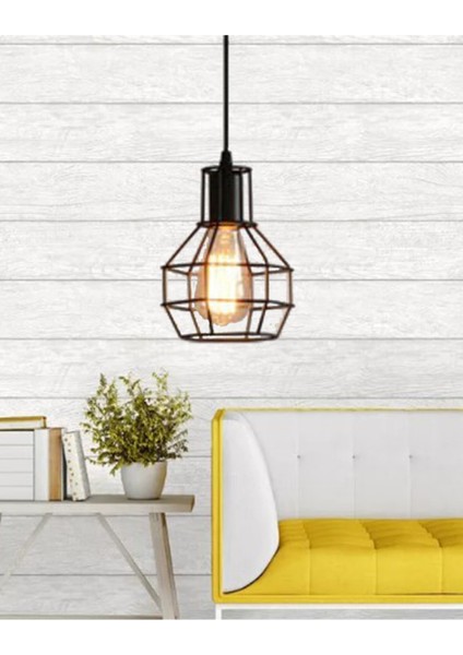 Siyah 3 Adet Zara One Black Antre, Koridor, Sarkıt Avize 51-60 cm 1 Modern E27 Metal 70 x 25