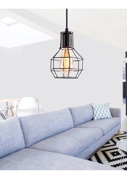 Siyah 3 Adet Zara One Black Antre, Koridor, Sarkıt Avize 51-60 cm 1 Modern E27 Metal 70 x 25