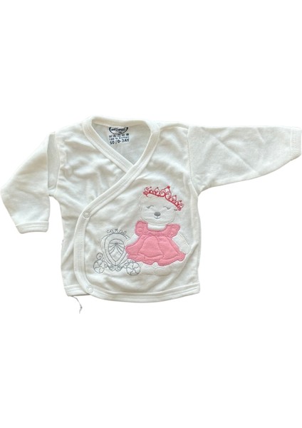 Yenidoğan Kız Bebek Zıbını, Princess Desenli, 10'lu Hastane Çıkış Zıbın Seti, %100 Pamuk Penye (0-3 Ay) (1126) fiyatları