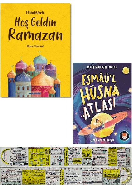 Etkinliklerle Hoş Geldin Ramazan - Esmaü'l Hüsna Atlası 2 Kitap - Matematik Öğreten Ayraç