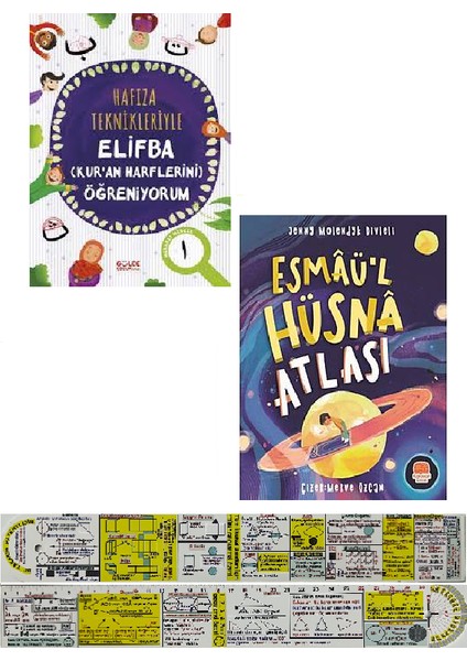 Hafıza Teknikleriyle Elifba Öğreniyorum - Esmaül Hüsna Atlası 2'li Kitap Set