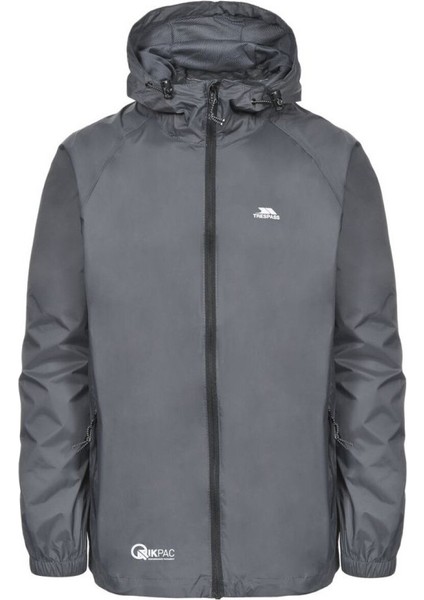 Tekno Trust Dokuma Qıkpac Jacket - Unısex Packaway Jkt TP75 Gri Yağmurluk Gri Regular Standart