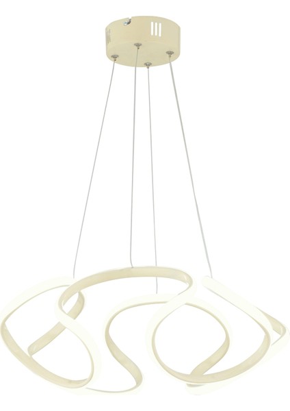 Ledli Honos Krem Modern Sarkıt LED Avize Salon Mutfak Oda Hol Ledli Avize Metal Bej 45 x 45 LED 81- indirimleri