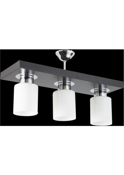 Beyaz Üçlü Modern Spor Model Dikdörtgen Tepsi Siyah Avize E27 30 Modern Metal 3 modelleri