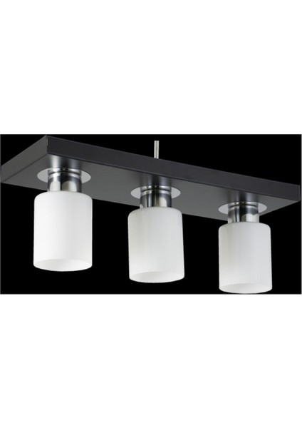 Beyaz Üçlü Modern Spor Model Dikdörtgen Tepsi Siyah Avize E27 30 Modern Metal 3 fırsatları