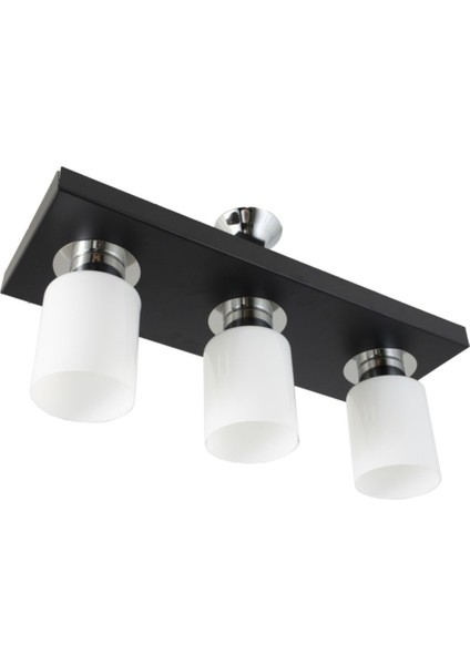Beyaz Üçlü Modern Spor Model Dikdörtgen Tepsi Siyah Avize E27 30 Modern Metal 3 indirimleri