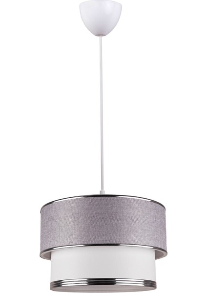 Salon / Oturma Odası Stone Gümüş Şerit Açık Gri Sarkıt Pasta Avize 71-80 cm 30 1 Hasır Beyaz E27 Mo fırsatları