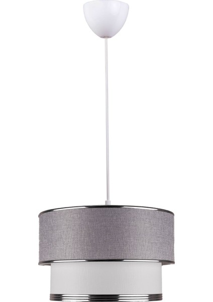 Salon / Oturma Odası Stone Gümüş Şerit Açık Gri Sarkıt Pasta Avize 71-80 cm 30 1 Hasır Beyaz E27 Mo indirimleri