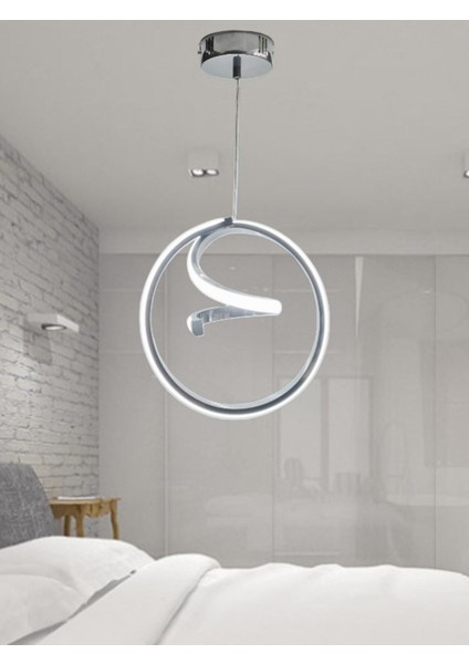 27 3 Renk Işıklı Modern Sarkıt LED Avize Krom Kasa Antre, Hol, Oda 1 Bej 35 - 50 LED Alüminyum Mode fiyatları