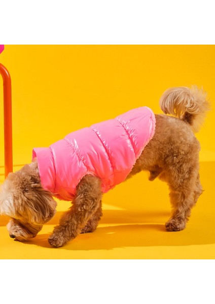 Içi Tüylü Köpek Montu - Pembe