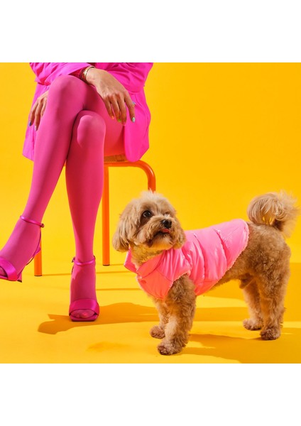 Içi Tüylü Köpek Montu - Pembe modelleri