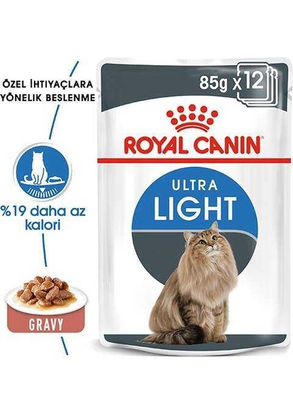 Ultra Light Gravy Pouch Diyet Kedi Maması 85 gr