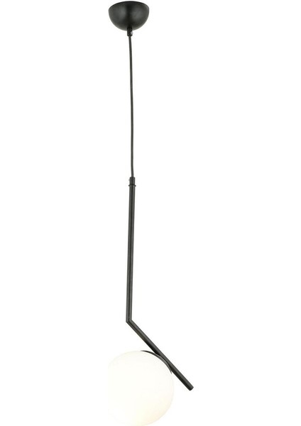 Mutfak Sara Tekli Siyah Sarkıt Modern Sarkıt Mutfak Salon Sarkıt Avize Modern 1 E27 Siyah Metal